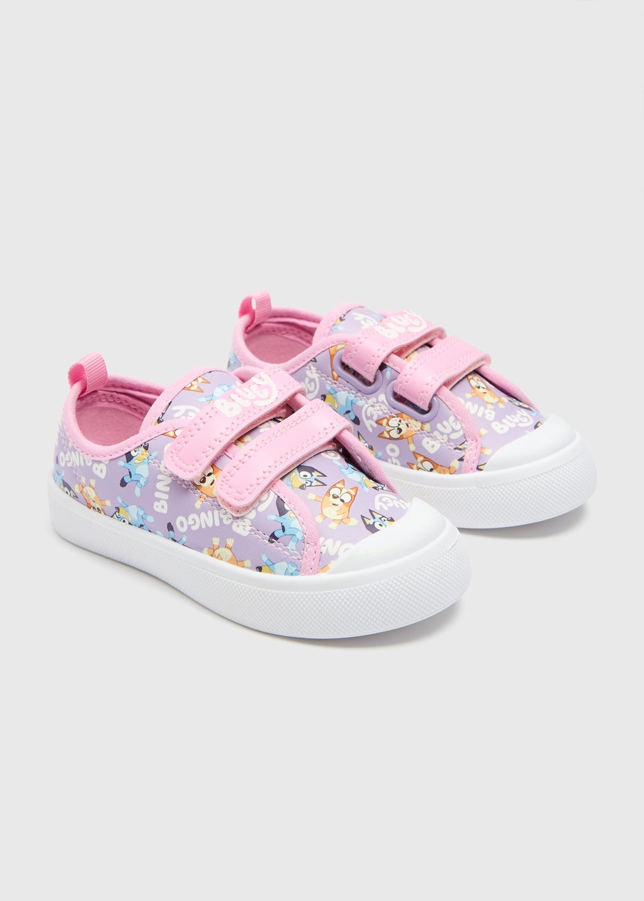 Bluey Lilac Double Strap Trainers (Younger 4-12)