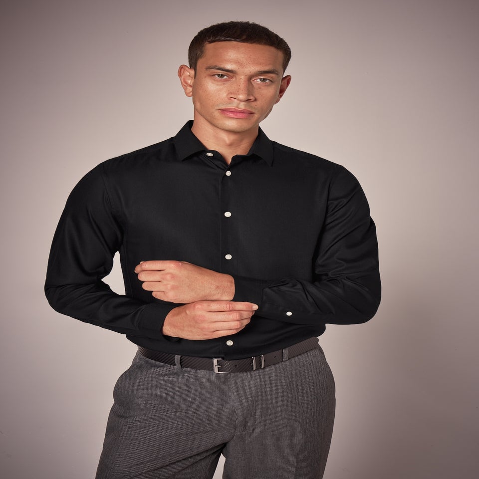 Taylor & Wright Black Slim Fit Shirt