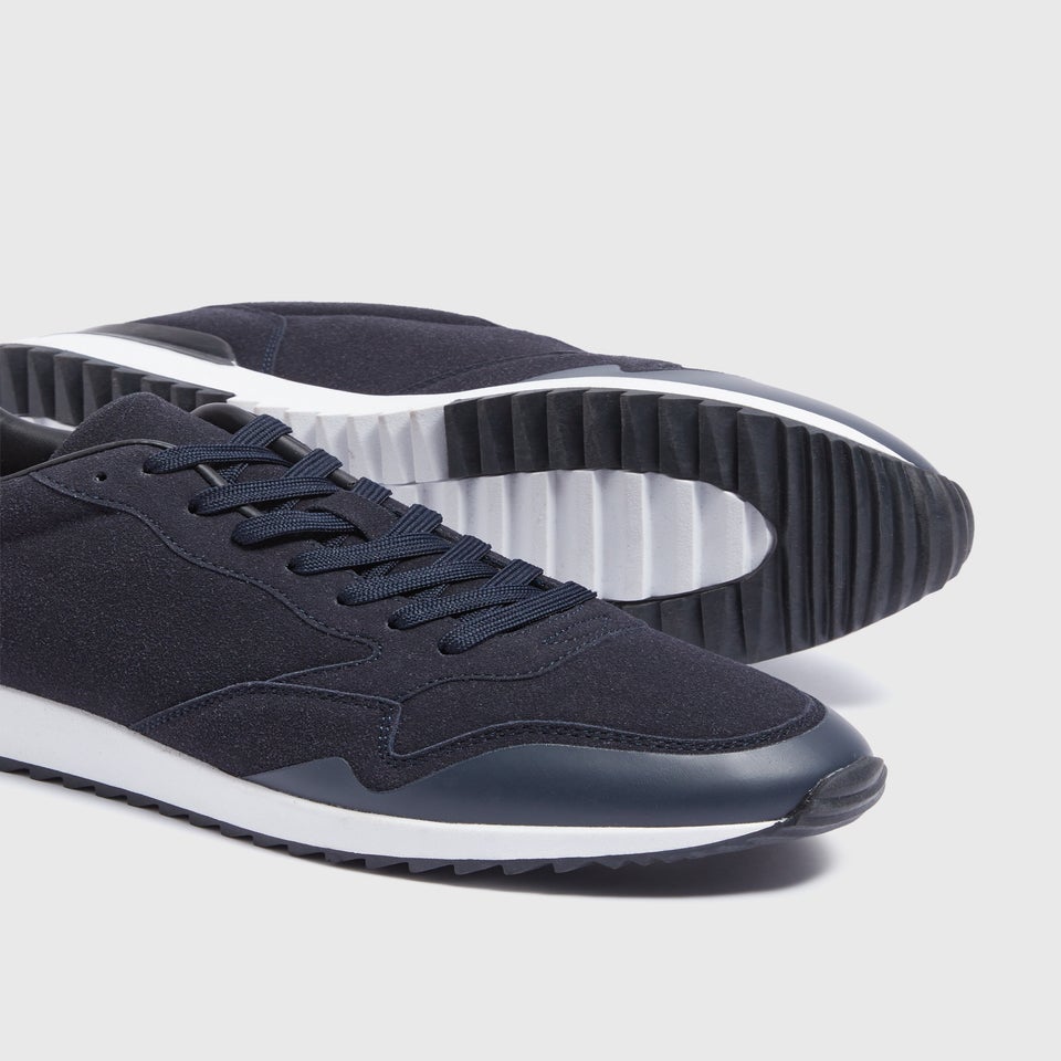 Navy Sleek Sole Trainers