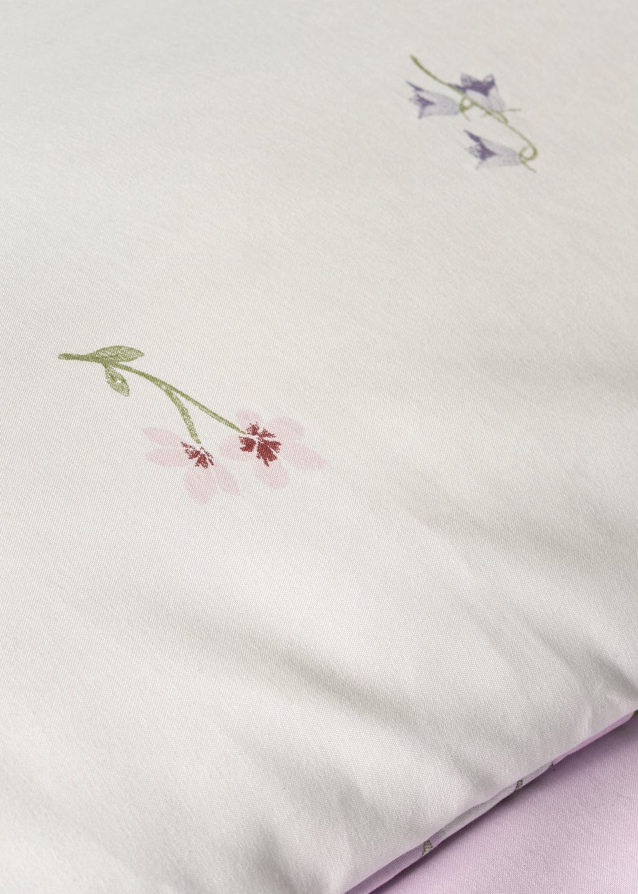 Lilac Floral Trailing Duvet Set
