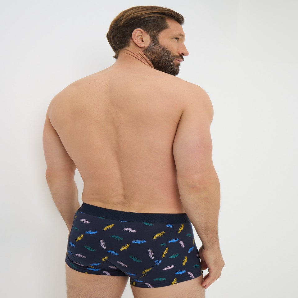 3 Pack Blue Car Stripe Hipsters