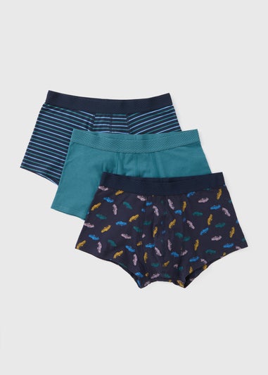 3 Pack Blue Car Stripe Hipsters