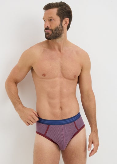 5 Pack Multicolour Vertical Stripe Briefs