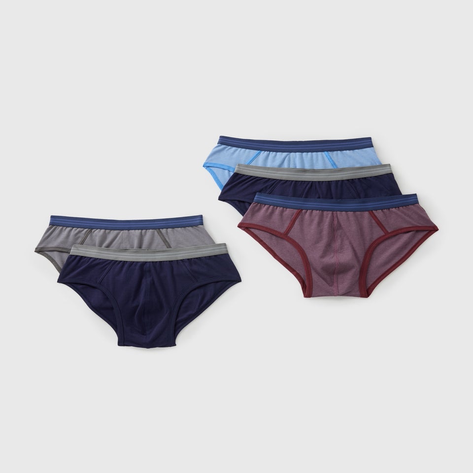 5 Pack Multicolour Vertical Stripe Briefs
