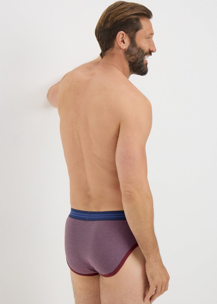 5 Pack Multicolour Vertical Stripe Briefs