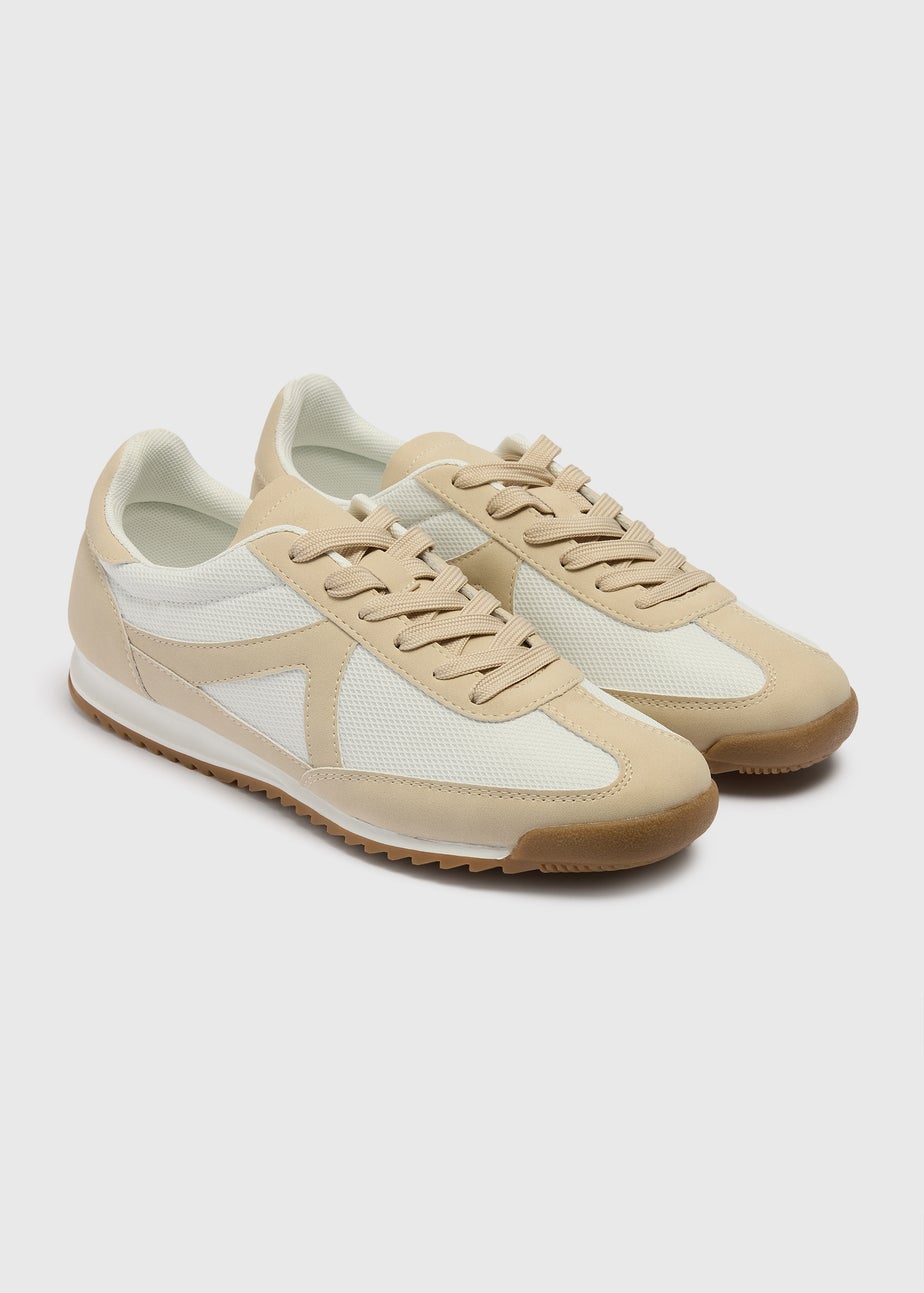 Beige Retro Trainers