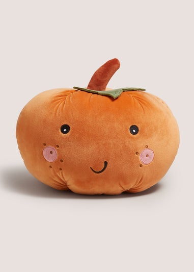 Orange Smiley Pumpkin Shape Cushion