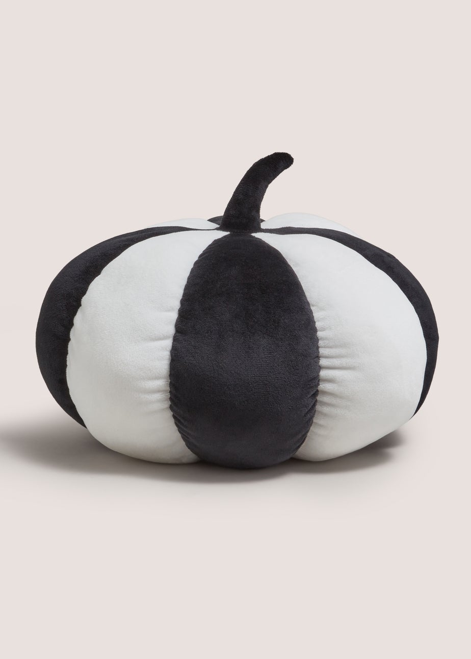 Black & White Shaped Pumpkin Cushion