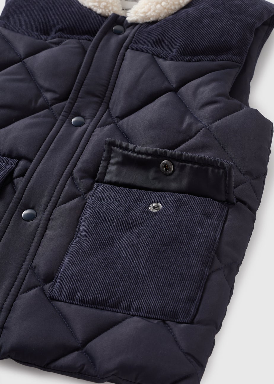 Boys Navy Smart Padded Gilet (1-7yrs)