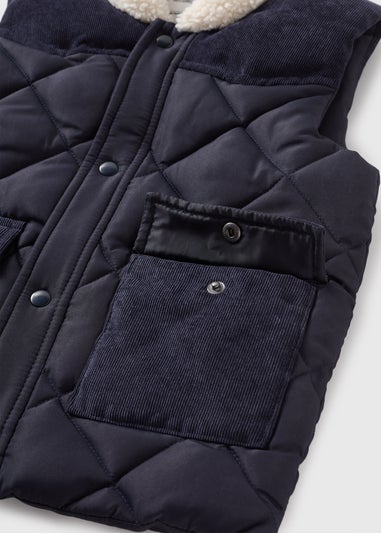 Boys Navy Smart Padded Gilet (1-7yrs)