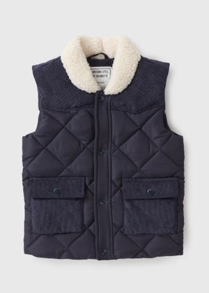 Boys Navy Smart Padded Gilet (1-7yrs) - Boys Navy Smart Padded Gilet (1-7yrs)