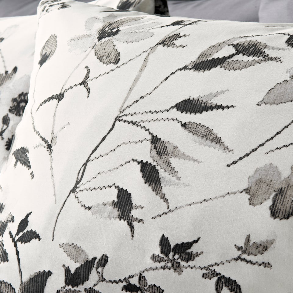 Black Floral Duvet Set