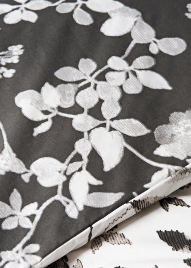 Black Floral Duvet Set