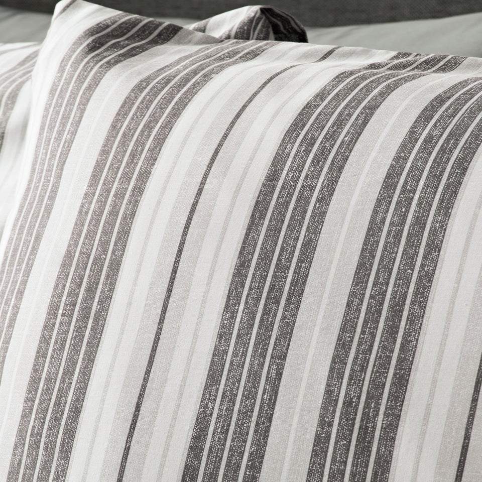 Charcoal Stripe Duvet Set