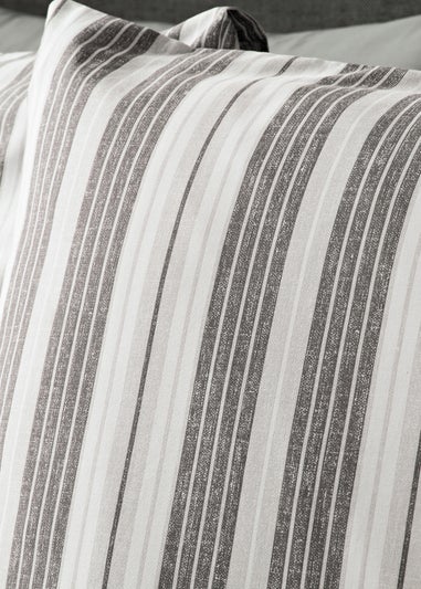 Charcoal Stripe Duvet Set