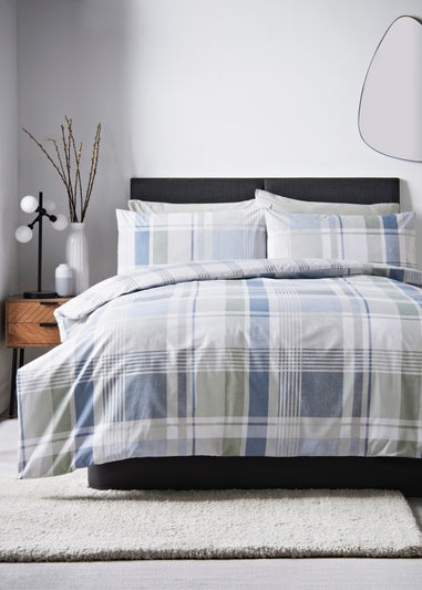 Blue Check Duvet Set