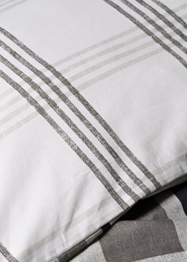Grey Check Duvet Set