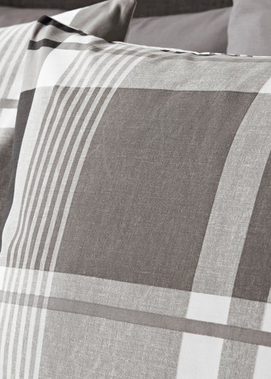 Grey Check Duvet Set