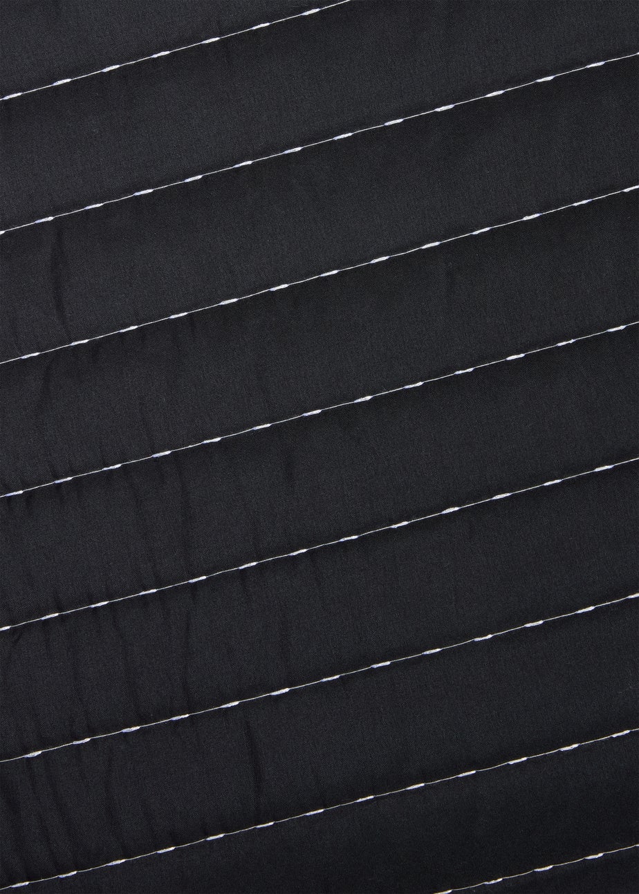 Black Velvet Stabstitch Bedspread