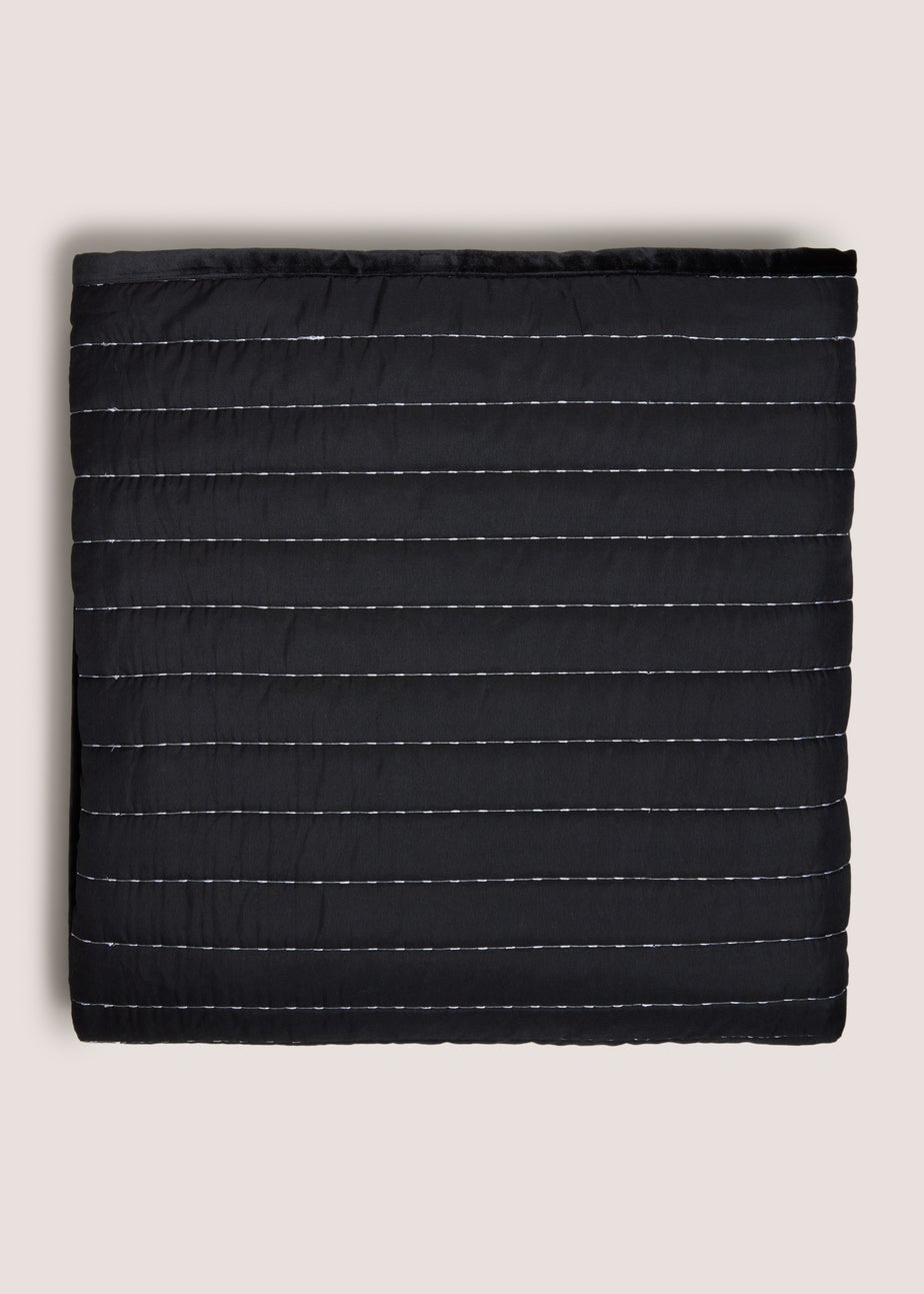 Black Velvet Stabstitch Bedspread