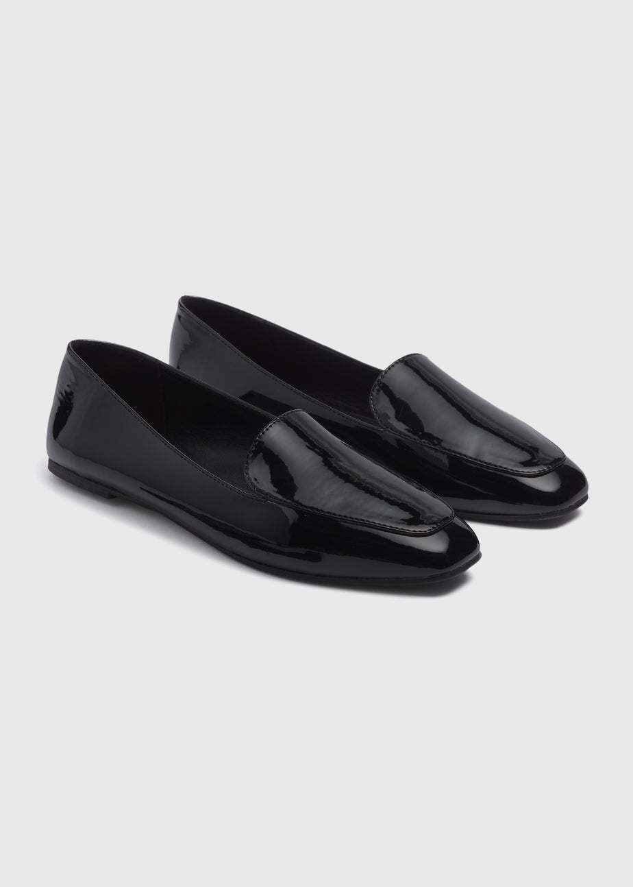 Black Patent Slipper Loafers