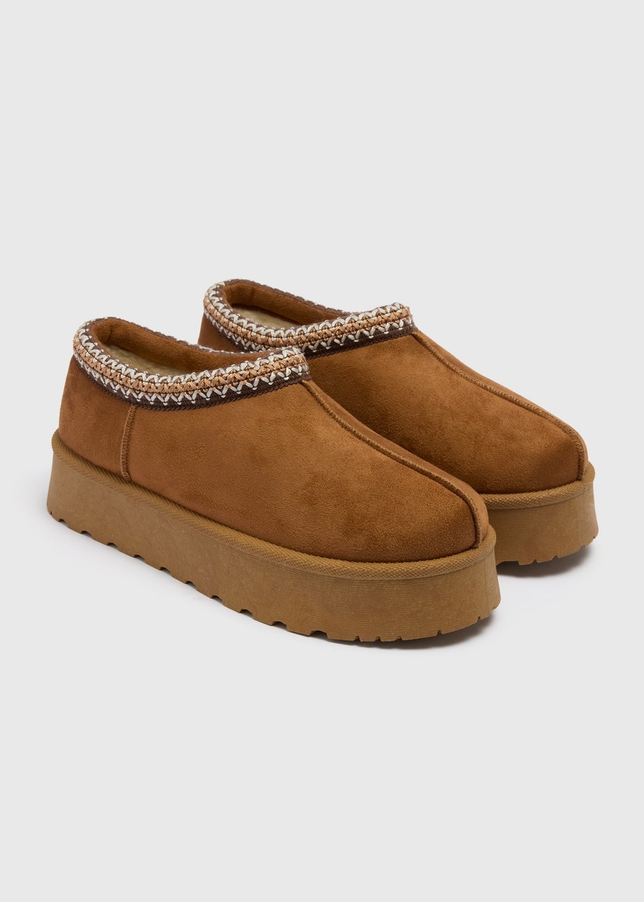 Tan Snug Trim Mules