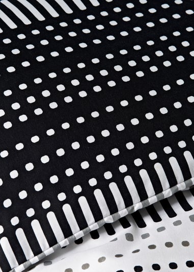 Black Dotty Stripe Duvet Set