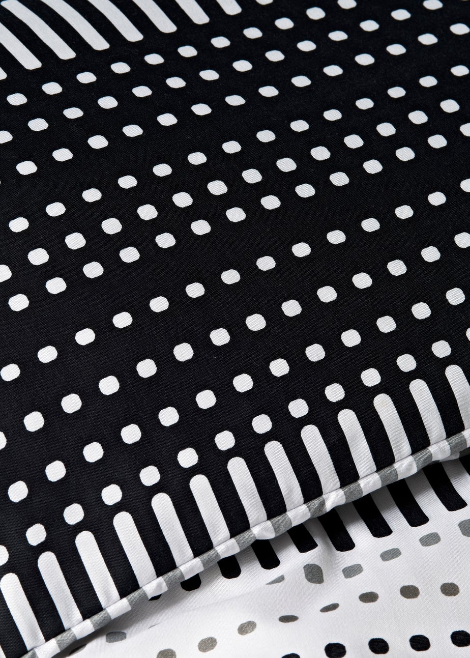 Black Dotty Stripe Duvet Set
