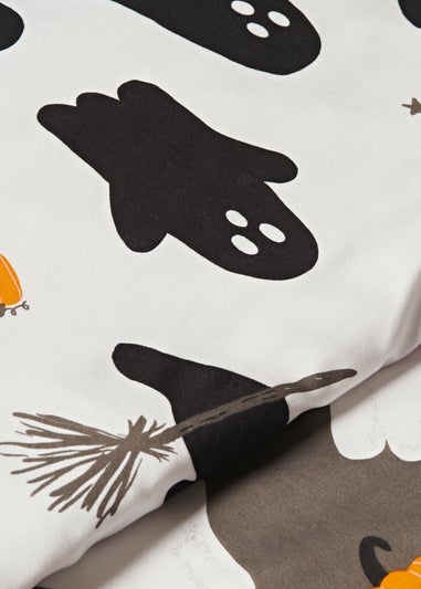 Grey Halloween Ghost Duvet Set