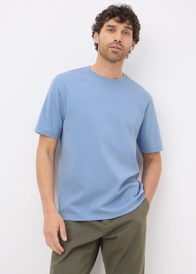 Blue Liquid Cotton T-Shirt