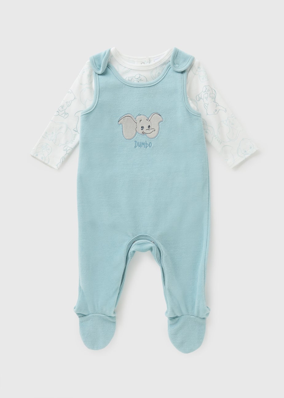 Disney Baby Blue Dumbo Top & Dungaree Set (Newborn-18mths)