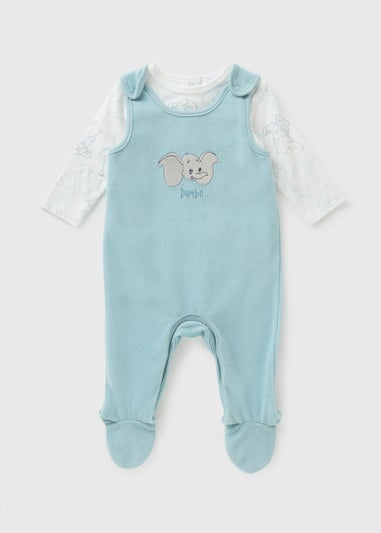 Disney Baby Blue Dumbo Top & Dungaree Set (Newborn-18mths)