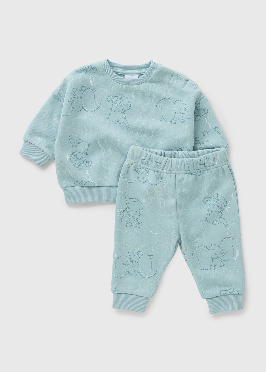 Disney Baby Blue Dumbo Sweatshirt & Jogging Bottom Set (Newborn-18mths)
