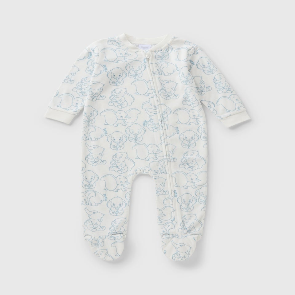 Disney Baby Cream Dumbo Fleece Sleepsuit (Newborn-18mths)