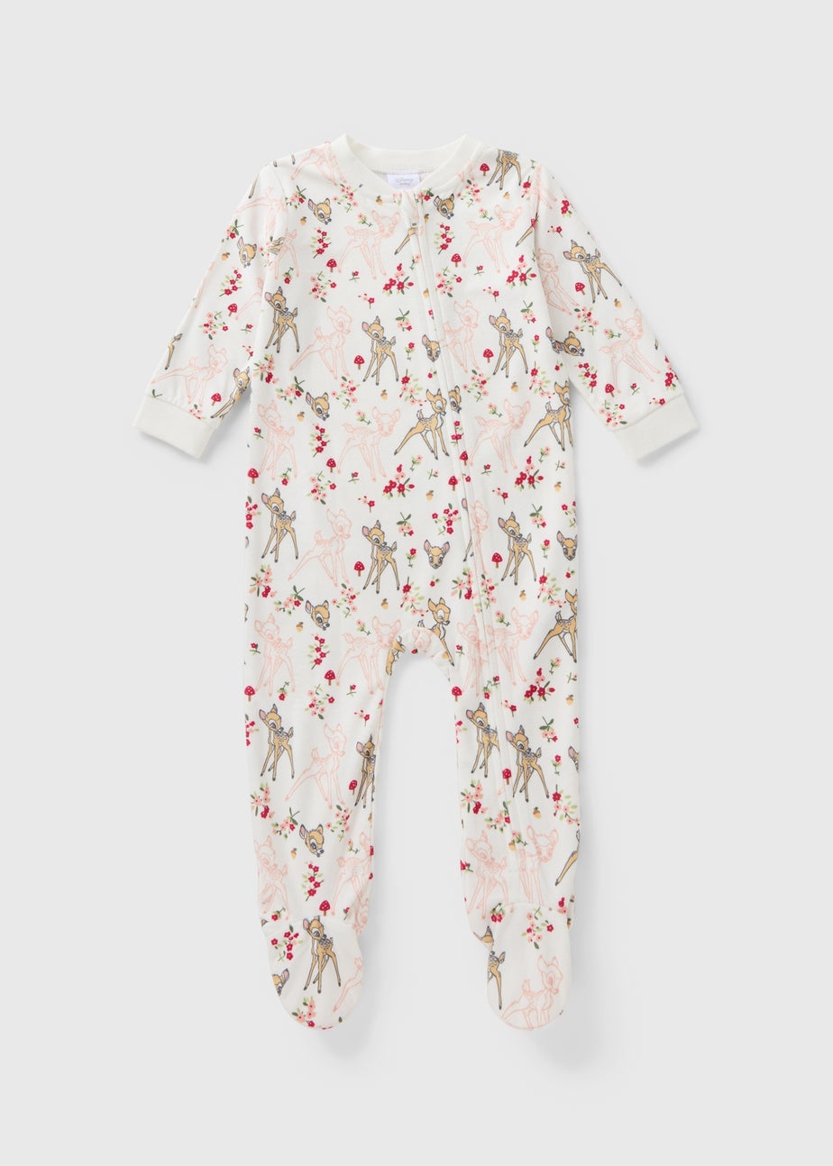 Disney Cream Bambi Fleece Sleepsuit (Newborn-18mths)