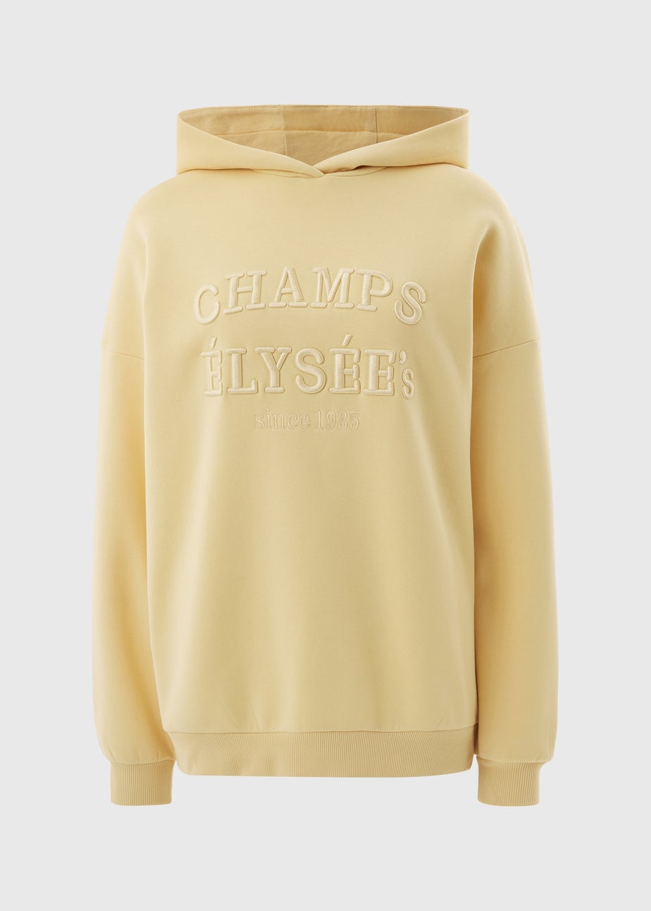 Buttermilk Yellow Oversized Champs Elysee Hoodie