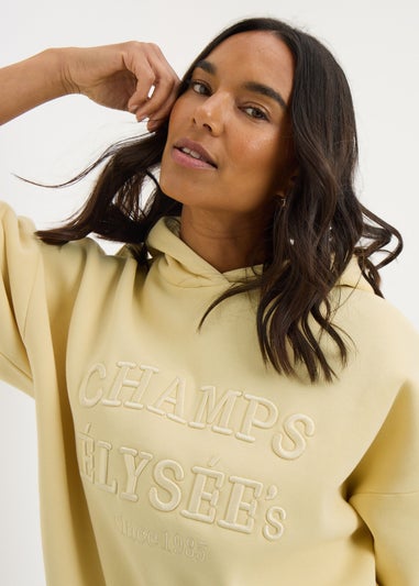 Buttermilk Yellow Oversized Champs Elysee Hoodie