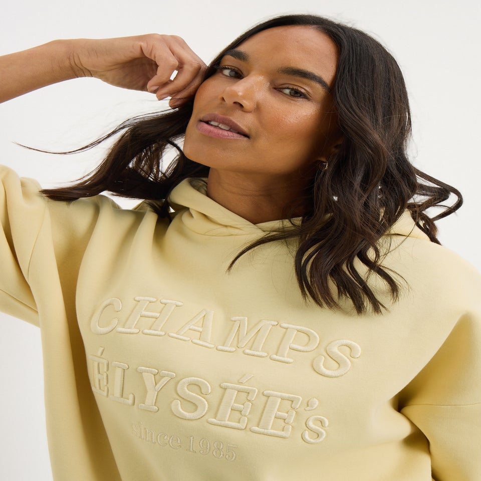 Buttermilk Yellow Oversized Champs Elysee Hoodie