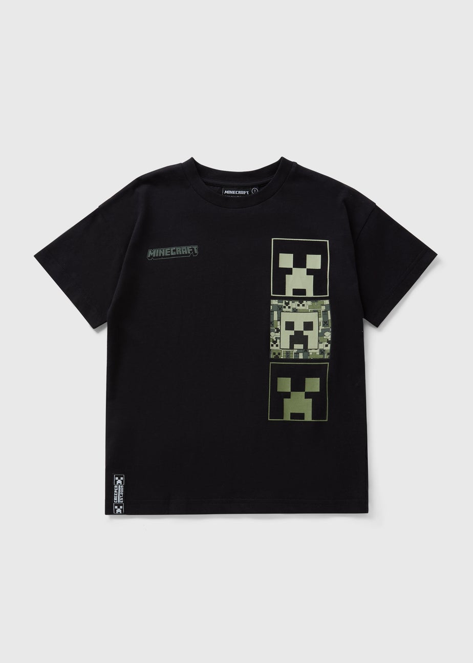 Minecraft Boys Black T-Shirt (5-13yrs)