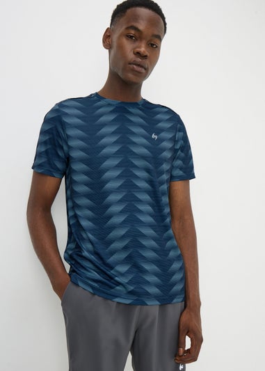 Souluxe Navy Geometric T-Shirt