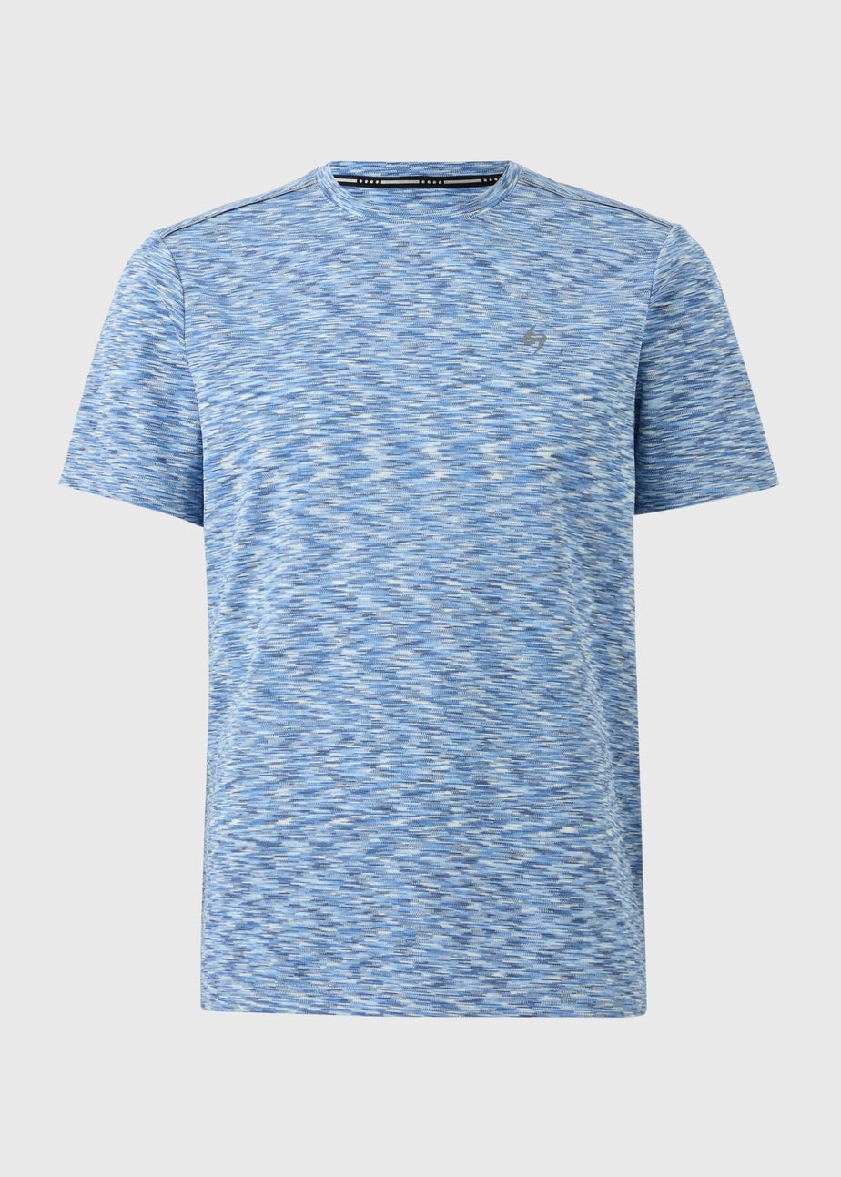 Souluxe Blue Texture Space Dye T-Shirt