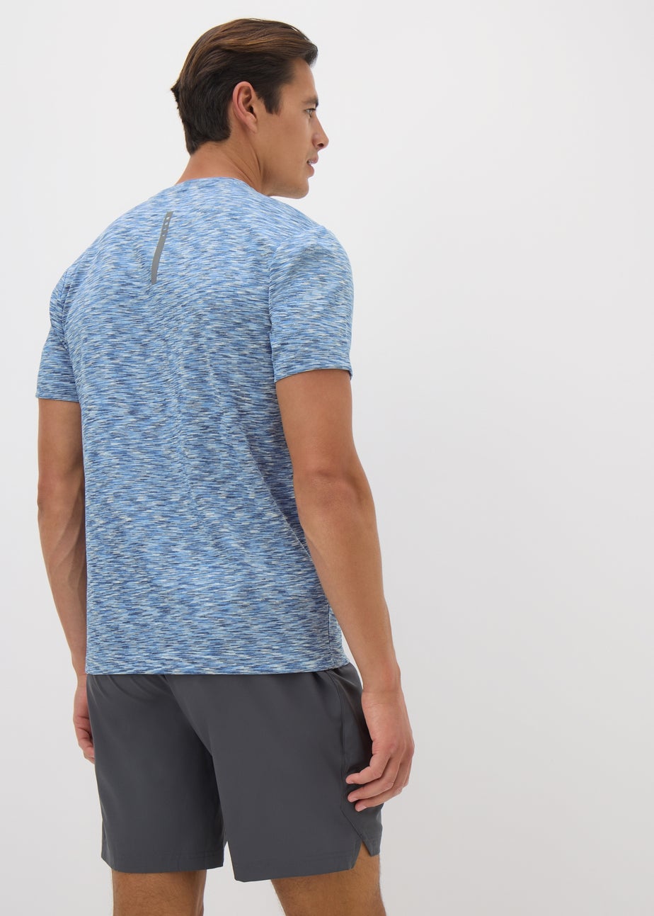 Souluxe Blue Texture Space Dye T-Shirt