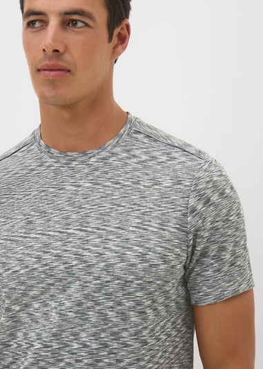 Souluxe Grey Texture Space Dye T-Shirt