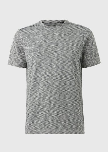 Souluxe Grey Texture Space Dye T-Shirt