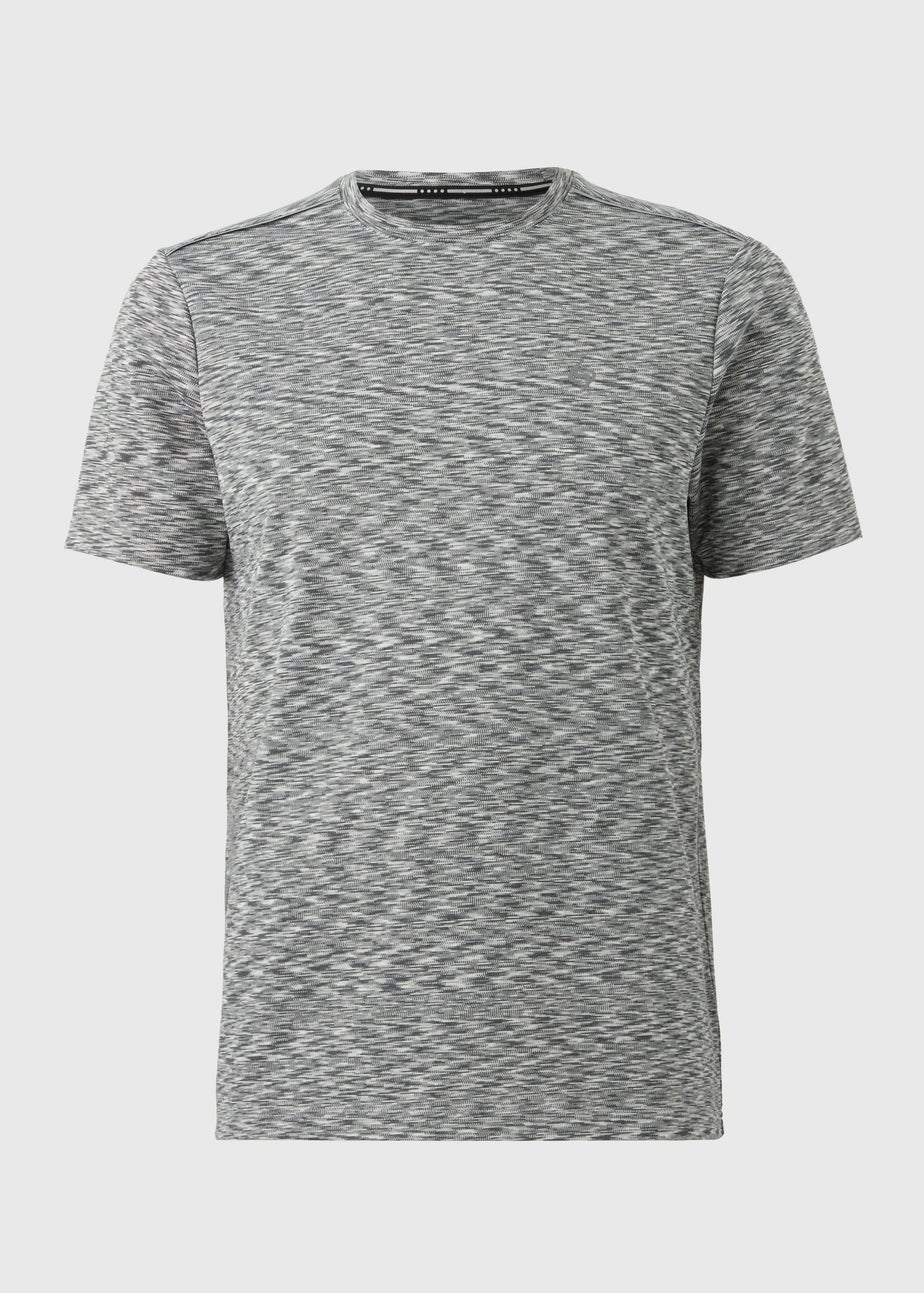 Souluxe Grey Texture Space Dye T-Shirt