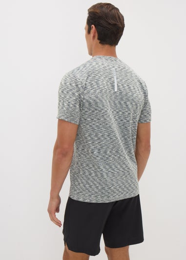 Souluxe Grey Texture Space Dye T-Shirt