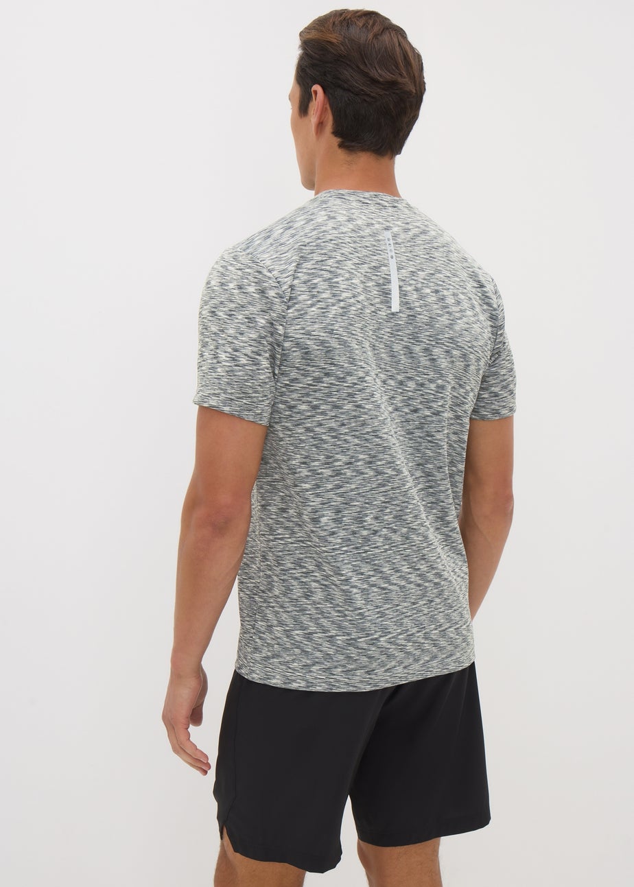 Souluxe Grey Texture Space Dye T-Shirt