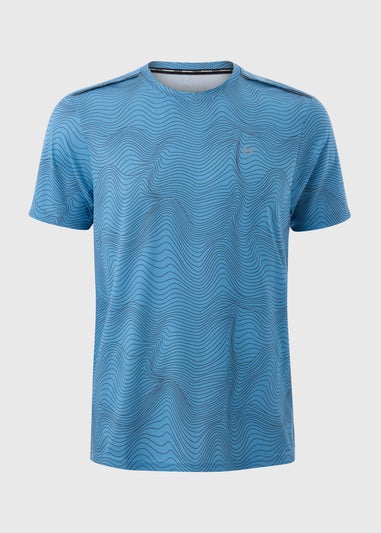 Souluxe Blue Geometric Print T-Shirt