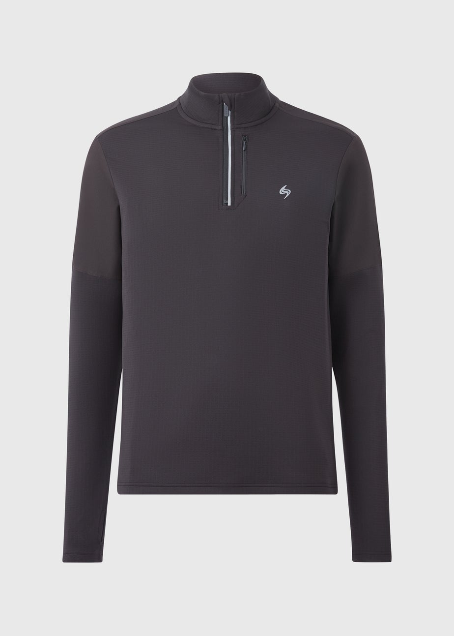 Souluxe Black Half Zip Co Ord Top