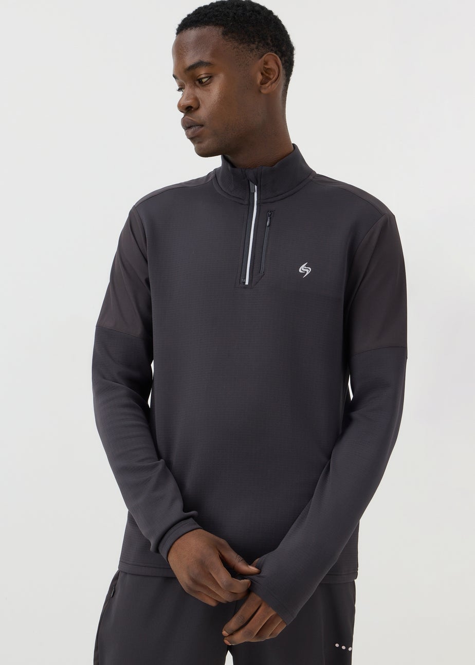 Souluxe Black Half Zip Co Ord Top